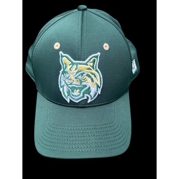 Green Embroidered Wildcat Logo Baseball Hat Size 8 By The Game Pro - Picture 1 of 5